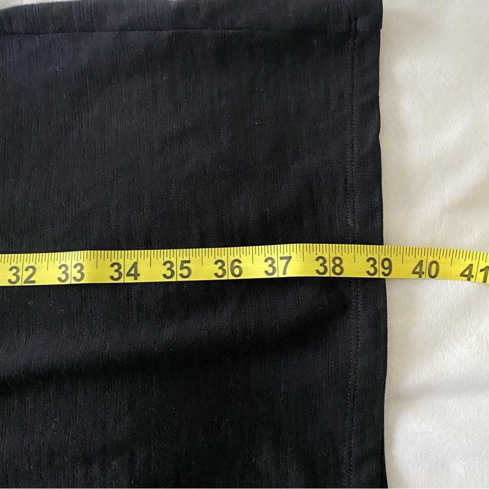 Talbots Embroidered V Neck Short Sleeve Cotton Shift Dress Black White Medium - Picture 7 of 7